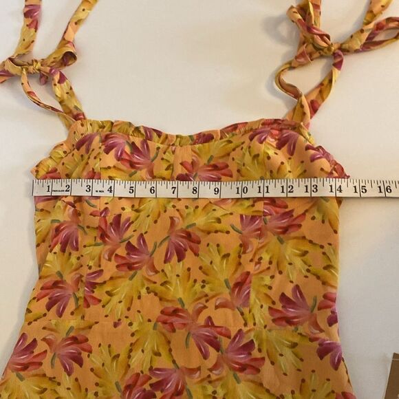 Kourt Bustier Style Banana Print Tropical Mini Dress Size 6 - Picture 13 of 14